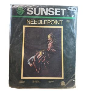 New Needlepoint Sunset Kit Special Moment Mother &‎ Child Kit Number 6550